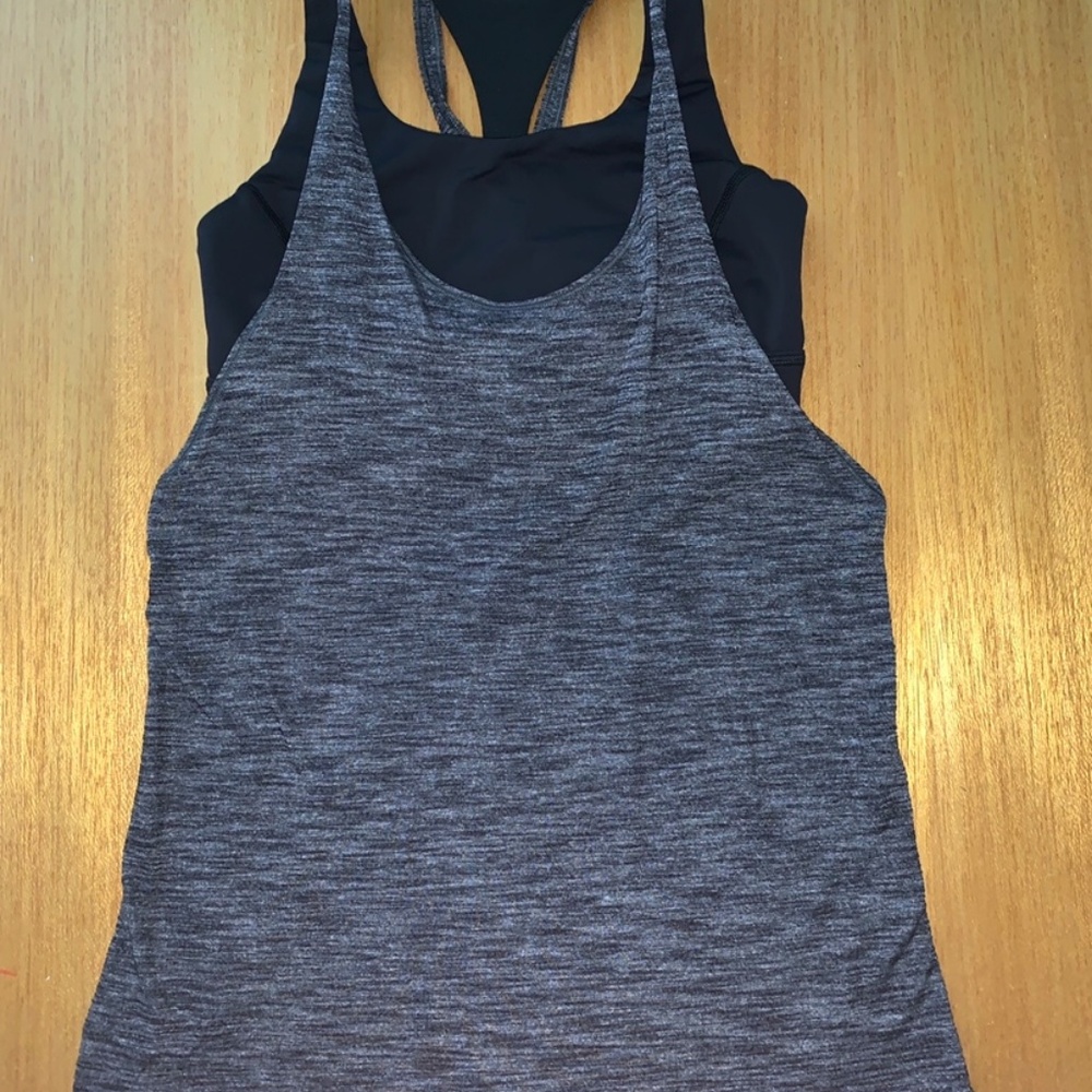 Grey Lululemon Tank with built in Bra